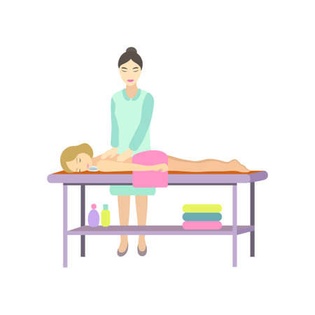 Massage Kunde Bekommt Komplettservice Auf Massagetisch Massage Kunde Bekommt Komplettservice Auf Massagetisch